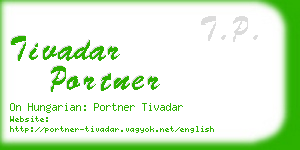 tivadar portner business card